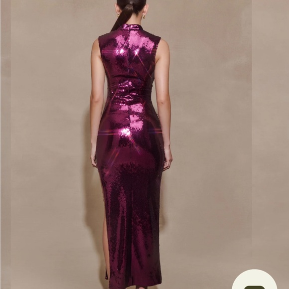 Meshki Shimmering Sequin Maxi Dress in Purple - Picture 2 of 10